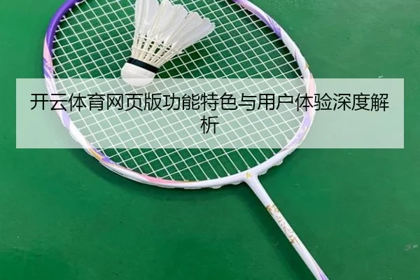开云体育网页版功能特色与用户体验深度解析